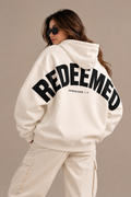 REDEEMED Oversized Hoodie | Ephesians 1:7 | Christian Faith-Based Streetwear