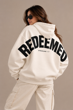 REDEEMED Oversized Hoodie | Ephesians 1:7 | Christian Faith-Based Streetwear