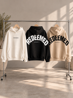 REDEEMED Oversized Hoodie | Ephesians 1:7 | Christian Faith-Based Streetwear