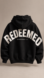 REDEEMED Oversized Hoodie | Ephesians 1:7 | Christian Faith-Based Streetwear