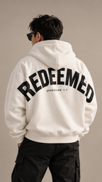 REDEEMED Oversized Hoodie | Ephesians 1:7 | Christian Faith-Based Streetwear