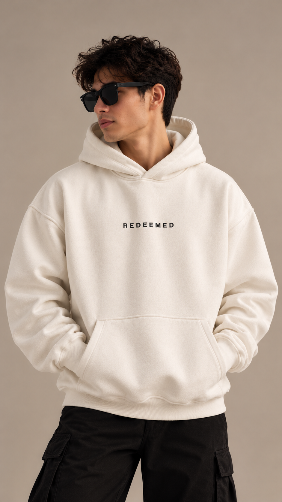 REDEEMED Oversized Hoodie | Ephesians 1:7 | Christian Faith-Based Streetwear