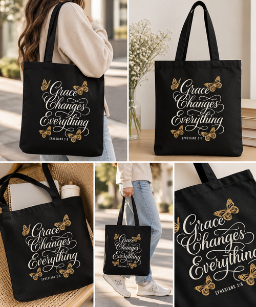 Grace changes Everything Tote Bag