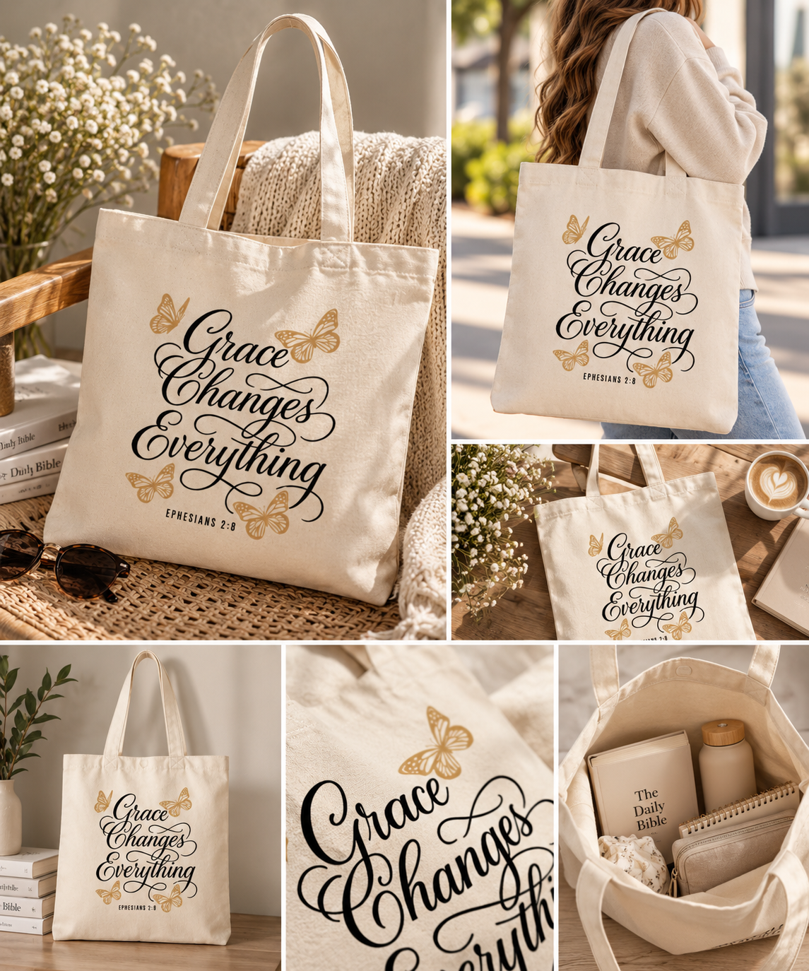 Grace changes Everything Tote Bag