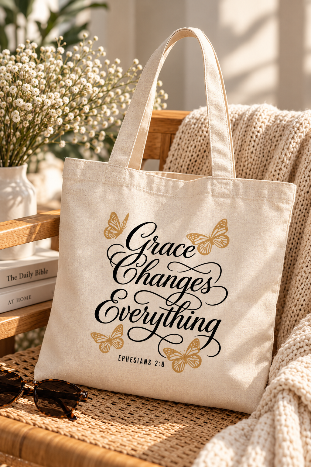 Grace changes Everything Tote Bag