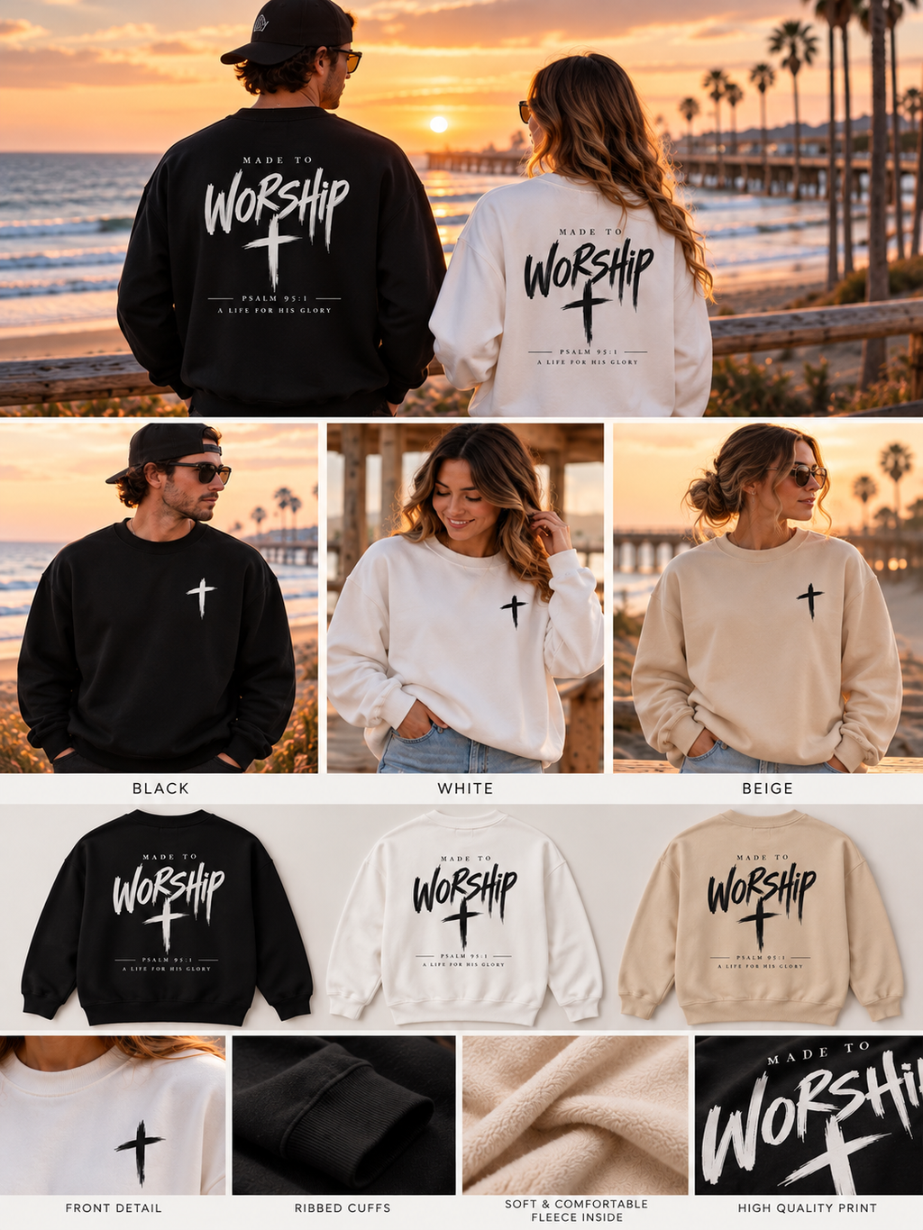 Made to Worship Christian Sweatshirt