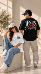 Jesus Over Everything | Christian Oversized Graphic T-Shirt – Colossians 1:17