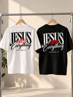 Jesus Over Everything | Christian Oversized Graphic T-Shirt – Colossians 1:17