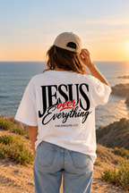 Jesus Over Everything | Christian Oversized Graphic T-Shirt – Colossians 1:17