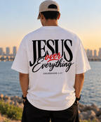 Jesus Over Everything | Christian Oversized Graphic T-Shirt – Colossians 1:17